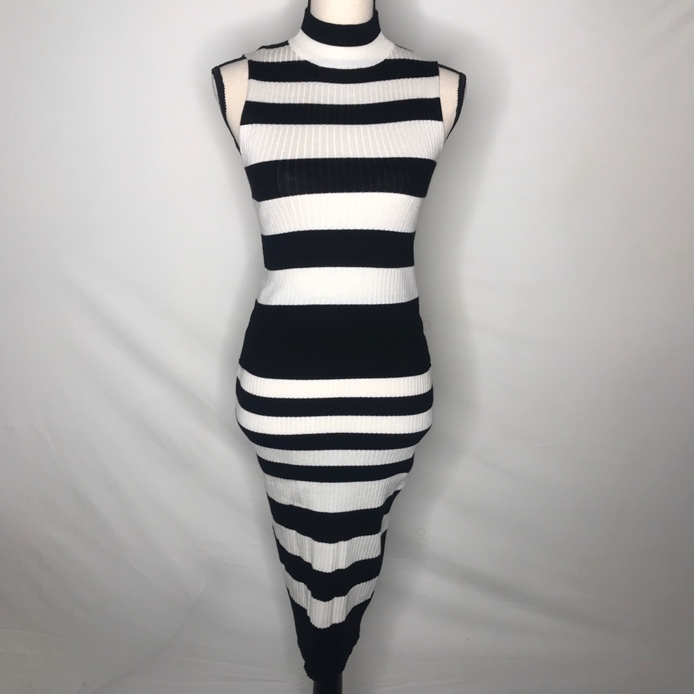 2 Piece Black and White Striped Set